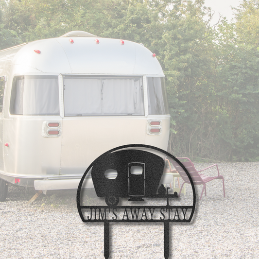 Personalized Camper Yard Monogram - Steel Sign