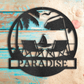 Paradise Monogram - Metal Sign