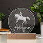 Custom Engraved Light-Up Acrylic - Girls Horseback Riding