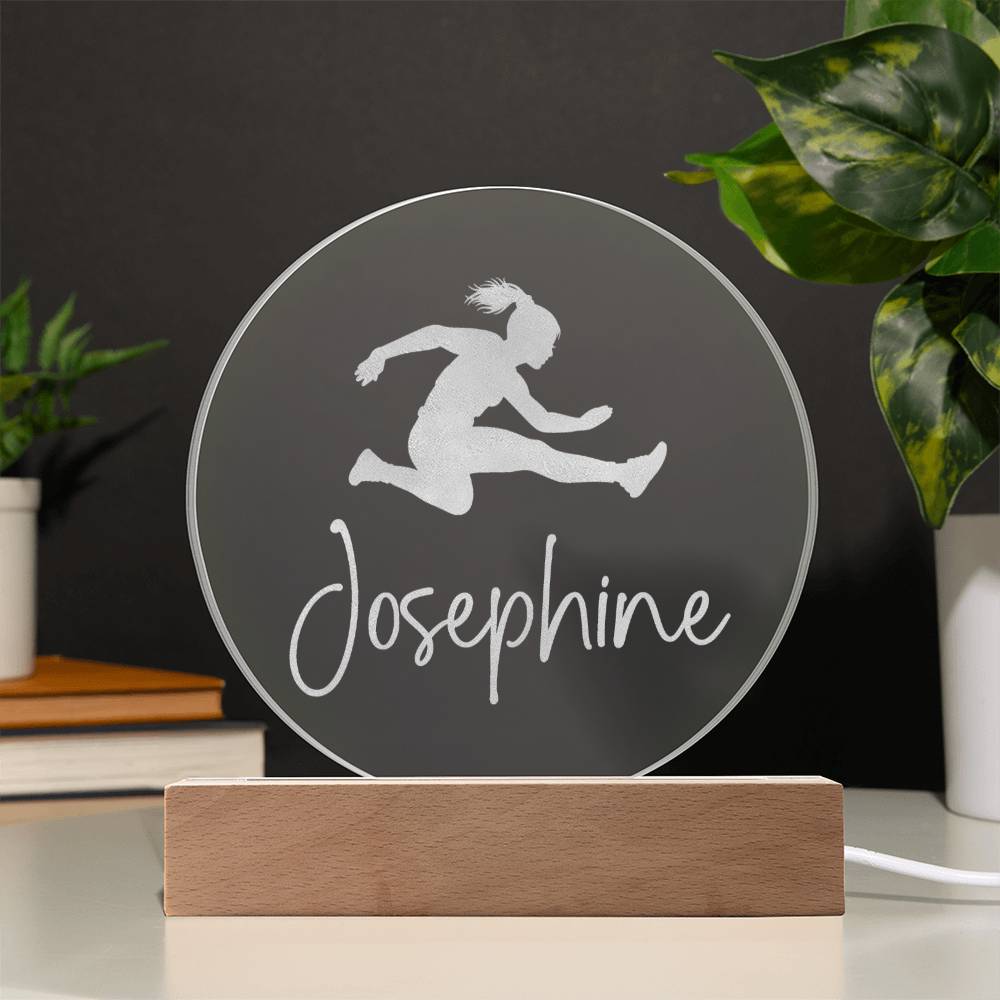 Custom Engraved Light-Up Acrylic - Girls Track & Field