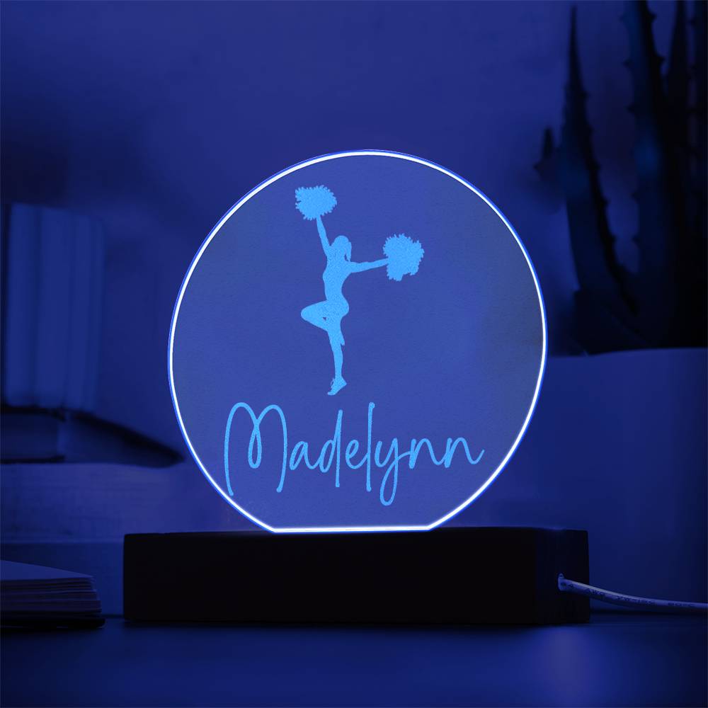 Custom Engraved Light-Up Acrylic - Girls Cheerleading