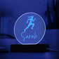 Custom Engraved Light-Up Acrylic - Girls Track / Cross Country Running