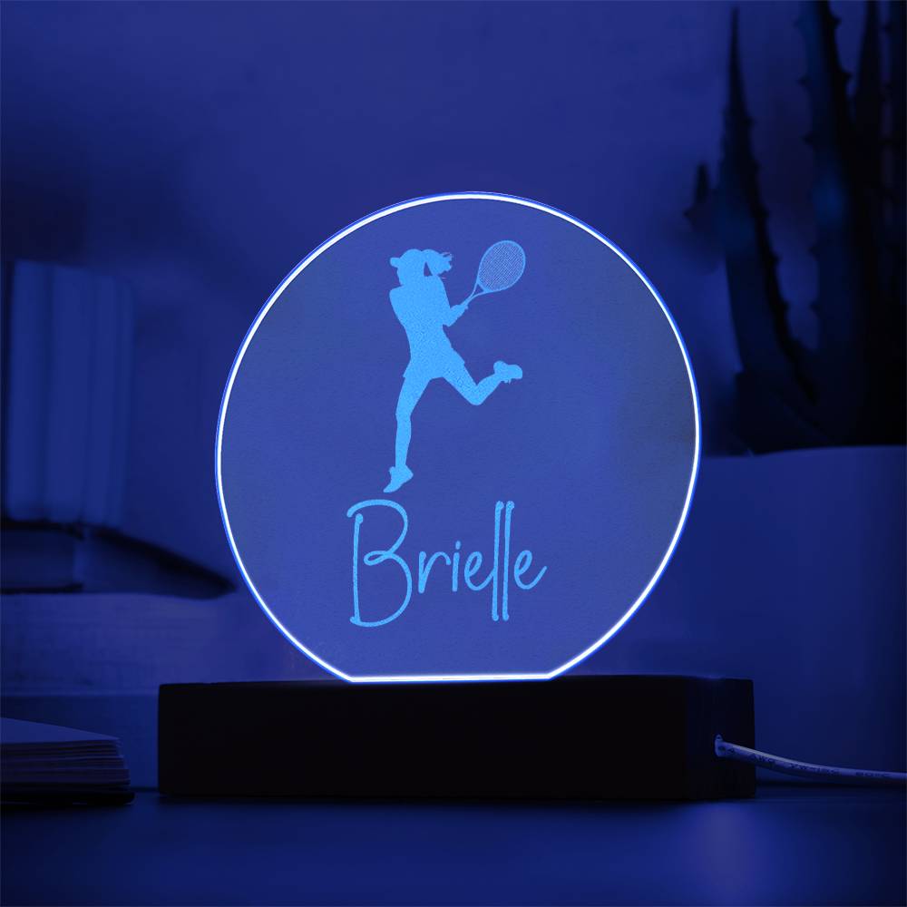 Custom Engraved Light-Up Acrylic - Girls Tennis