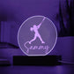 Custom Engraved Light-Up Acrylic - Girls Softball