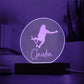 Custom Engraved Light-Up Acrylic - Girls Skateboarding