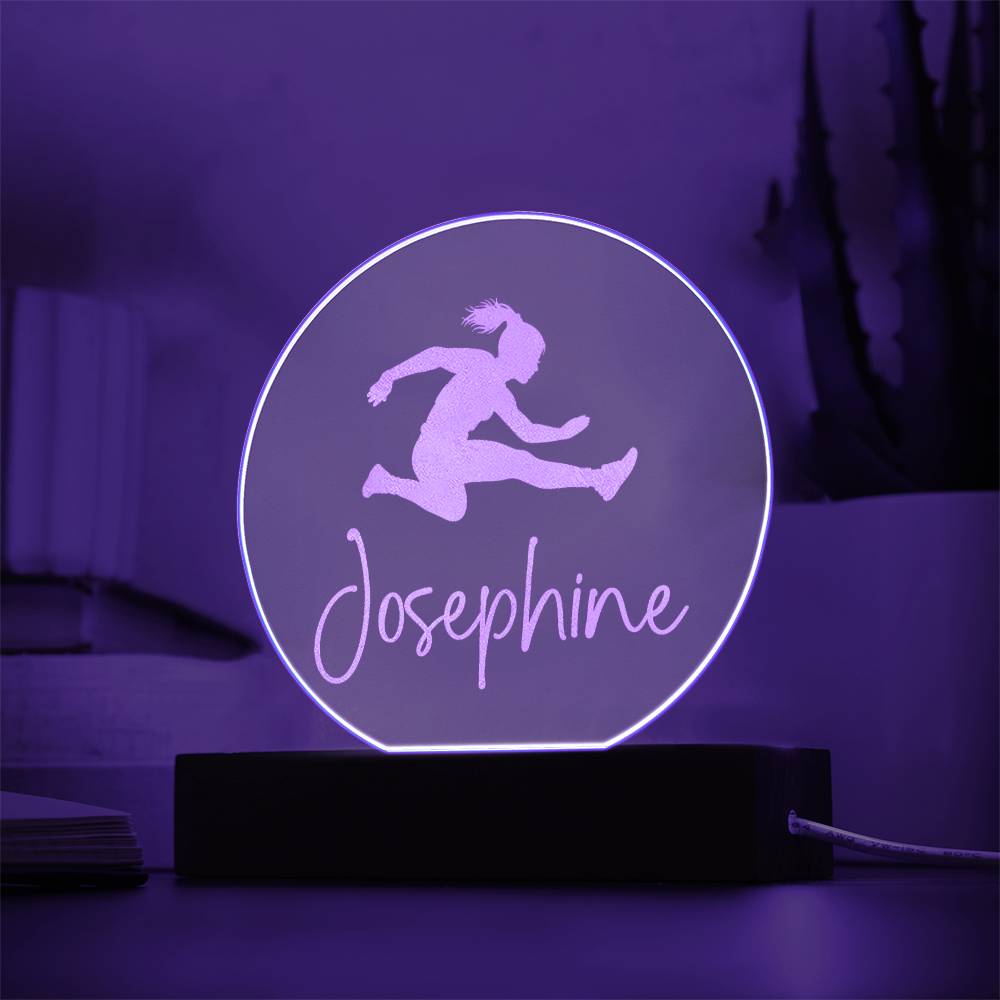 Custom Engraved Light-Up Acrylic - Girls Track & Field