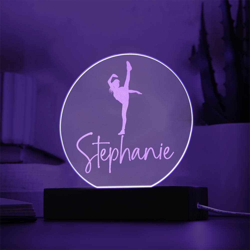 Custom Engraved Light-Up Acrylic - Girls Martial Arts