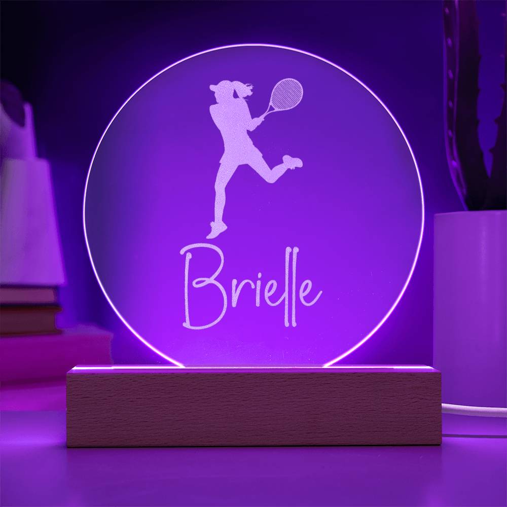 Custom Engraved Light-Up Acrylic - Girls Tennis