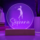 Custom Engraved Light-Up Acrylic - Girls Golf