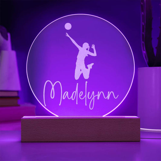 Custom Engraved Light-Up Acrylic - Girls Volleyball