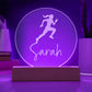 Custom Engraved Light-Up Acrylic - Girls Track / Cross Country Running