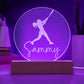 Custom Engraved Light-Up Acrylic - Girls Softball