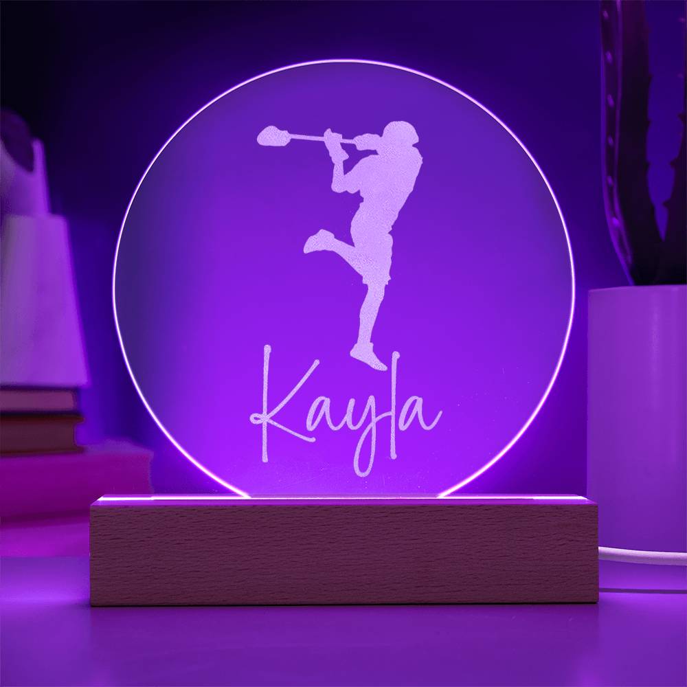 Custom Engraved Light-Up Acrylic - Girls Lacrosse