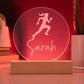 Custom Engraved Light-Up Acrylic - Girls Track / Cross Country Running