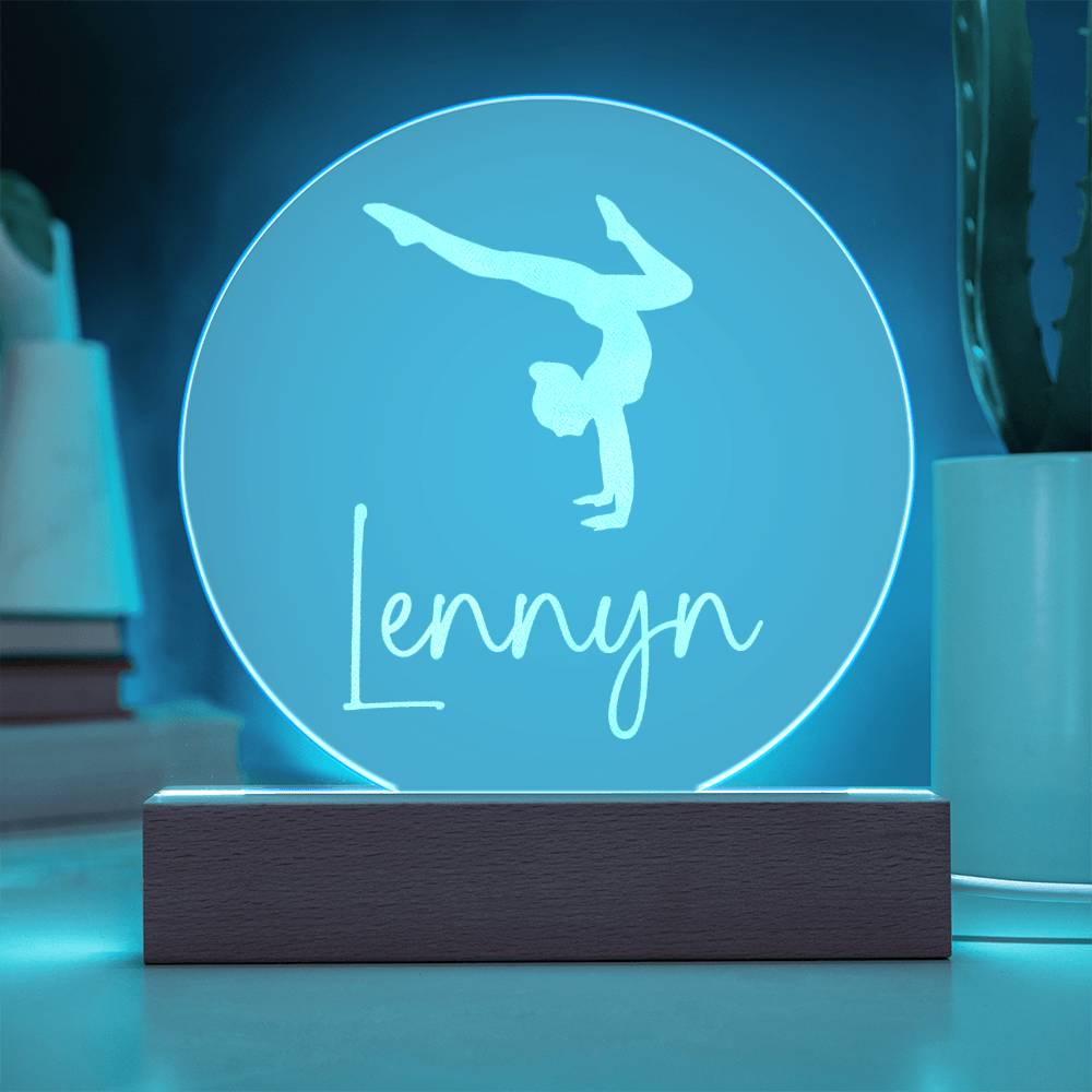 Custom Engraved Light-Up Acrylic - Girls Gymnastics