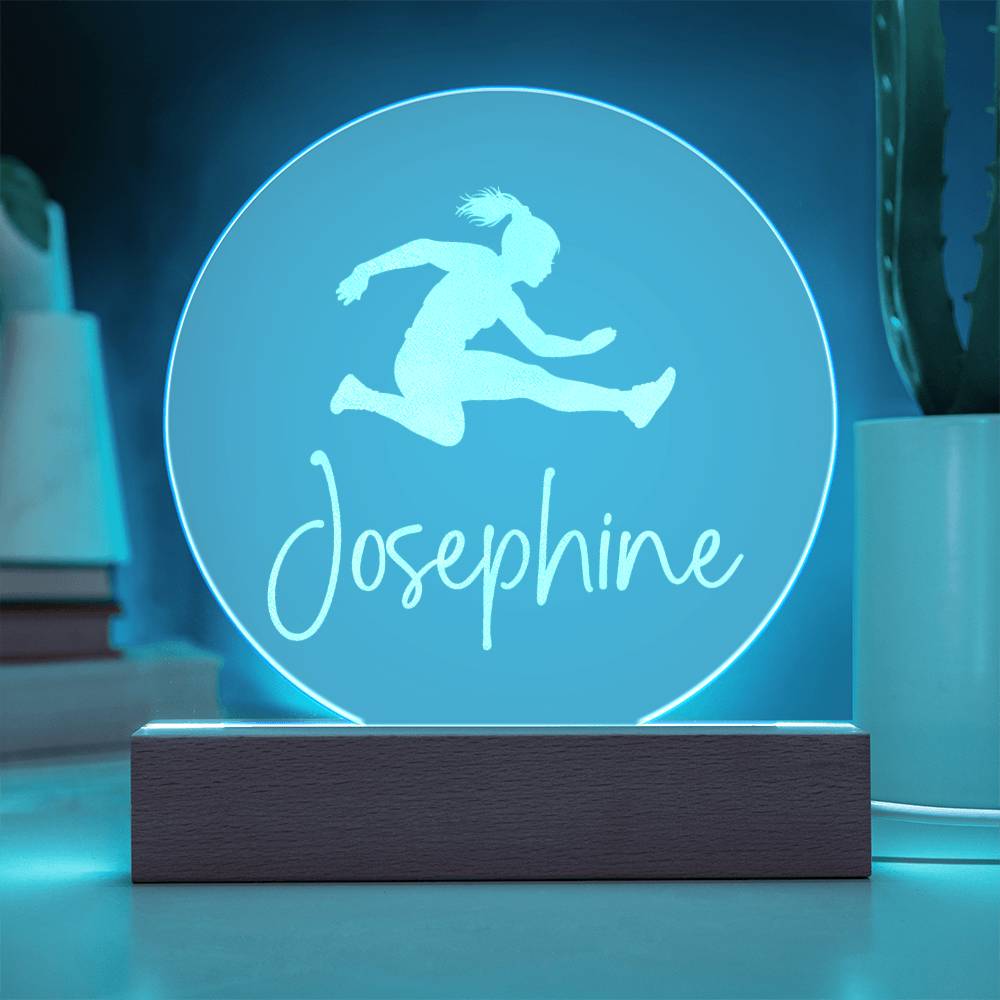 Custom Engraved Light-Up Acrylic - Girls Track & Field