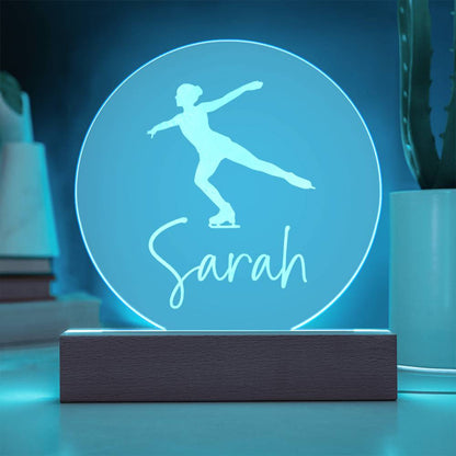 Custom Engraved Light-Up Acrylic - Girls Figure Skating