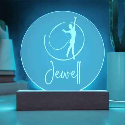 Custom Engraved Light-Up Acrylic - Girls Ribbon Dancing