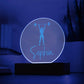 Custom Engraved Light-Up Acrylic - Girls Weightlifting