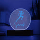 Custom Engraved Light-Up Acrylic - Girls Track / Cross Country Running