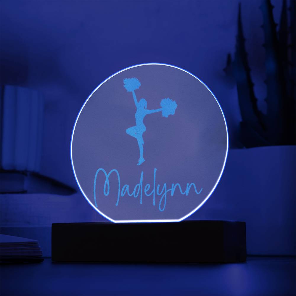 Custom Engraved Light-Up Acrylic - Girls Cheerleading