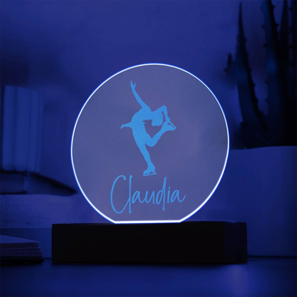 Custom Engraved Light-Up Acrylic - Girls Figure Skating