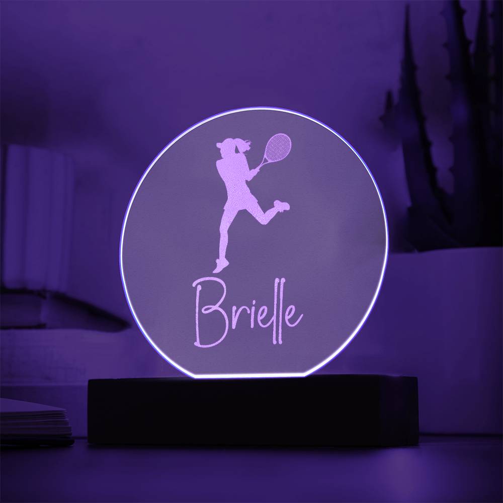 Custom Engraved Light-Up Acrylic - Girls Tennis