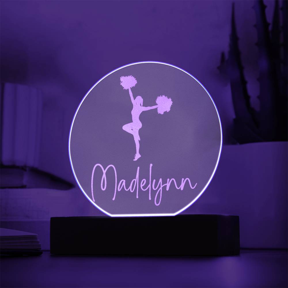 Custom Engraved Light-Up Acrylic - Girls Cheerleading