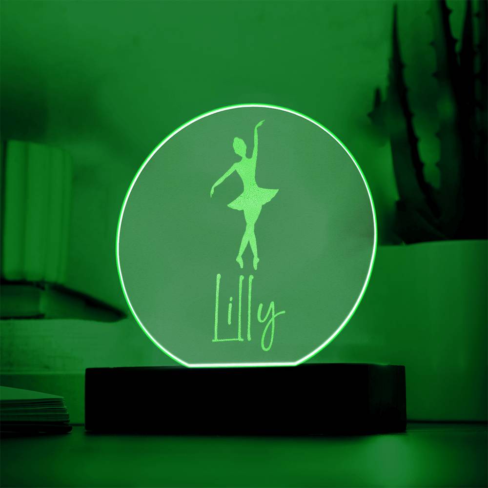 Custom Engraved Light-Up Acrylic - Girls Dance