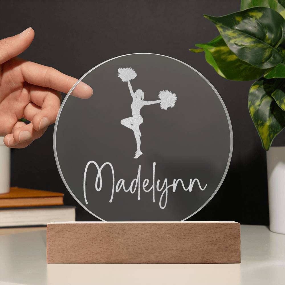 Custom Engraved Light-Up Acrylic - Girls Cheerleading