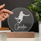 Custom Engraved Light-Up Acrylic - Girls Skateboarding