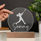 Custom Engraved Light-Up Acrylic - Girls Softball