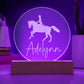 Custom Engraved Light-Up Acrylic - Girls Horseback Riding