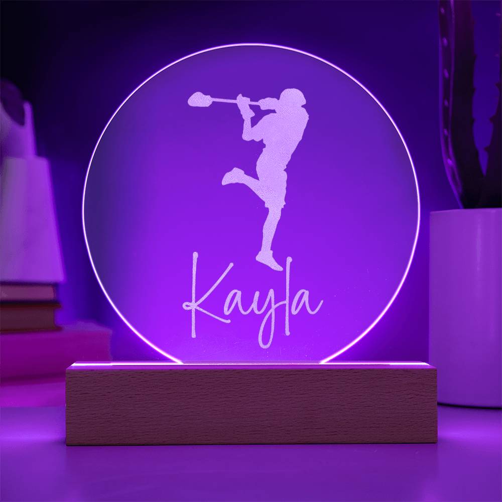 Custom Engraved Light-Up Acrylic - Girls Lacrosse