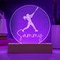 Custom Engraved Light-Up Acrylic - Girls Softball