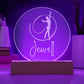 Custom Engraved Light-Up Acrylic - Girls Ribbon Dancing