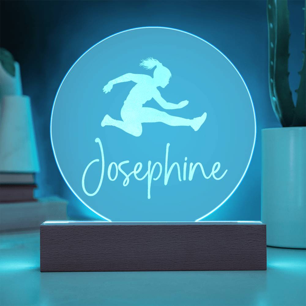 Custom Engraved Light-Up Acrylic - Girls Track & Field