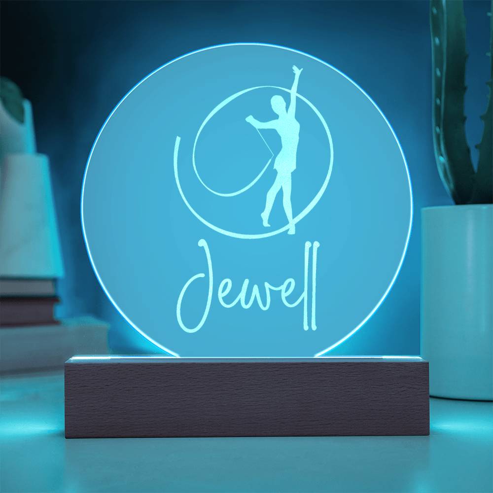 Custom Engraved Light-Up Acrylic - Girls Ribbon Dancing