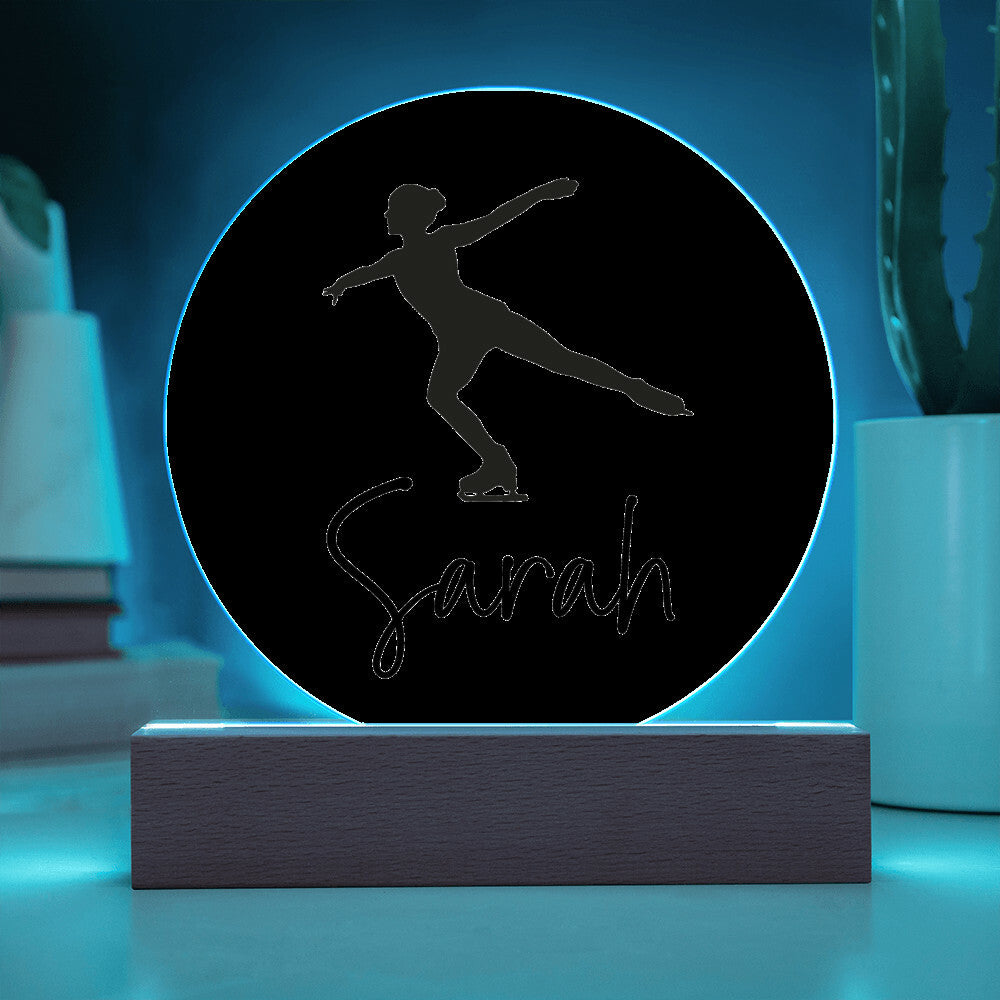 Custom Engraved Light-Up Acrylic - Girls Figure Skating