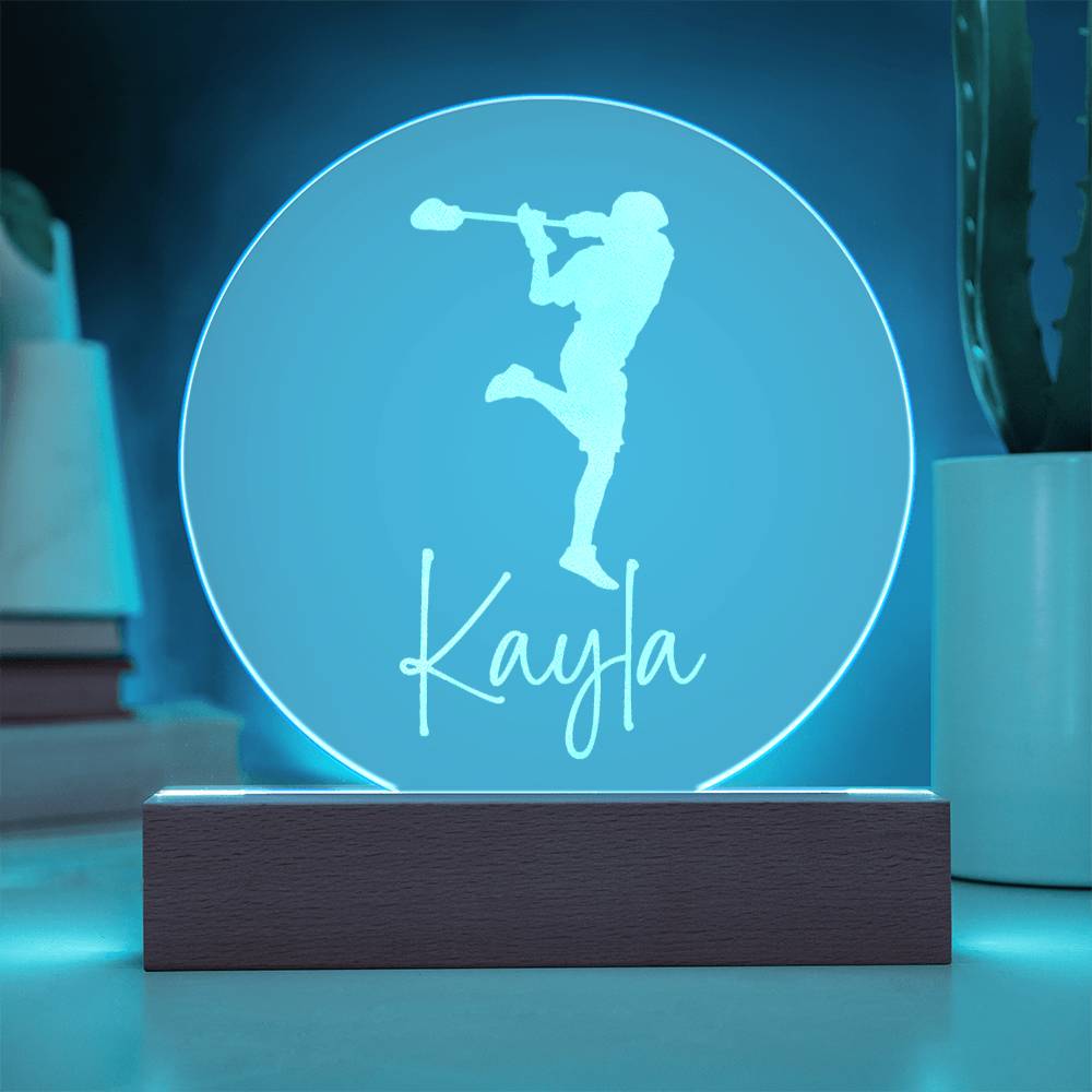 Custom Engraved Light-Up Acrylic - Girls Lacrosse