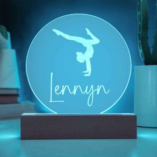 Custom Engraved Light-Up Acrylic - Girls Gymnastics