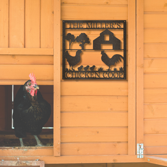 Chicken Coop Monogram - Steel Sign